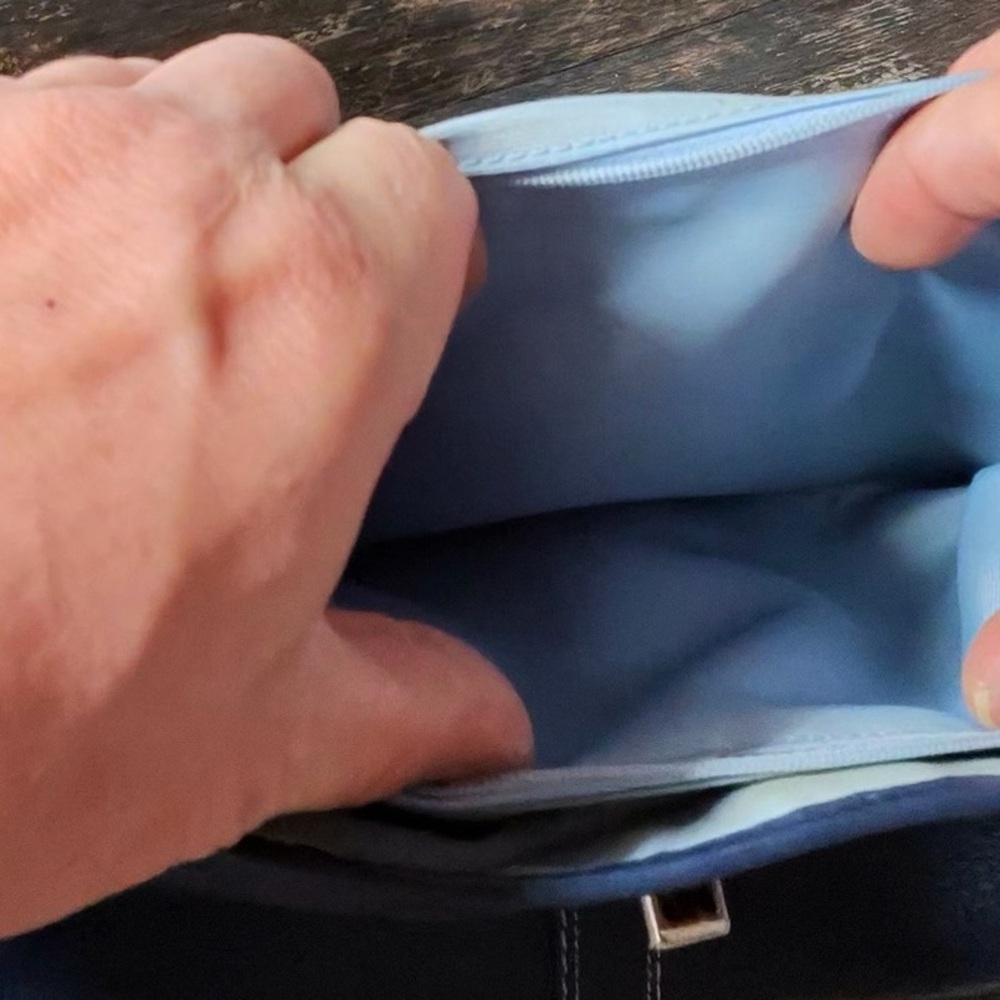 Coach Dark Blue Crossbody Bag Purse - Picture 12 of 13